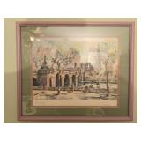 Framed watercolor print