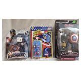 3 Collectible Captain America figurine