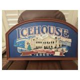 Icehouse wood sign
