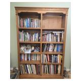 Vintage Oak wood bookshelf CONTENTS NOT INCLUDED