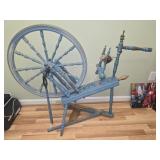 Antique wood spinning wheel