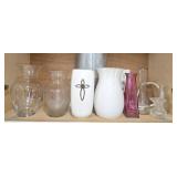 Cabinet Lot of Misc Glass Decorative Vase