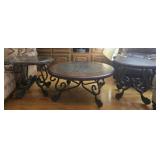 2 end tables and matching coffee table
