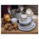 Estate Lot of Misc Vintage Dishes Dogs & Aluminum