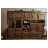 Huge 3 piece German oak display cabinet