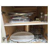 Kitchen Lot of Misc Plastic & Glass Platters