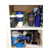 Cabinet of Cups Tumblers Lids Etc