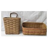 Lot of 2 Longaberger Woven Baskets