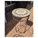 Rust colored iron plant stand