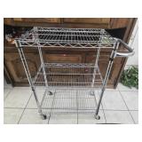 3 tier aluminum roll around cart