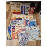 Estate lot of vintage road maps