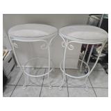 Pair of metal bar stools