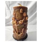Handcrafted wax candle from Germany