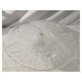 Vintage glass pedestal cake stand