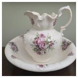 Ironstone pitcher and bowl