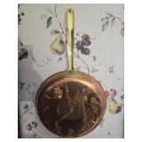 Copper and brass battery clock