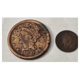 1850 Braided Hair Liberty Head Large Cent &ï¿½