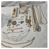 Lot of Costume jewelry brooch and earring sets