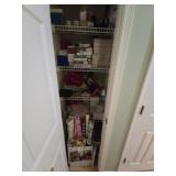 Closet lot of gift boxes and wrapping