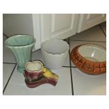 Estate Lot of Pottety & Glass Decorative Pieces