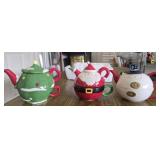 Lot of 3 Christmas Tea sets