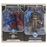 Pair of DC multiverse action figures