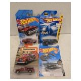 Lot of 4 collectible Hotwheels and matchbox