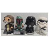 Lot of 4 star wars bobble heads