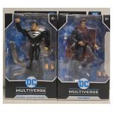 Lot of 2 new DC Multiverse superman action figures