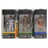Lot of 3 Star Wars black series figurines