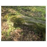 concrete bottom bench wood top