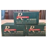 Remington hi speed 50 center fire cartridges
