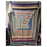 81" by 58" handmade vintage quilt