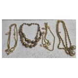 4 necklaces - costume jewelry