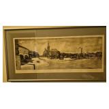 Framed art work signed & dated