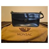 Blue vintage Monsac shoulder bag