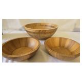 Set of 3 Bamboo bowls