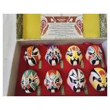 Lot of Beijing Opera facial makeup up in clay