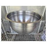 Large stainless steel mixing bowl