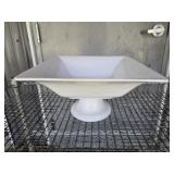 White porcelain footed dish