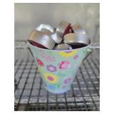 Tin container full of candles