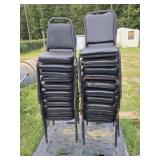 Pallet of 22 Black Metal Loft Brand Chairs AS IS