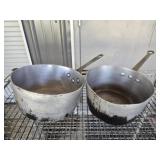 Lot of 2 aluminum pots