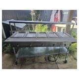 Large commercial stainless food warming bar