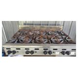 Commercial stainless Vulcan 8 burner gas AS IS