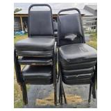 Pallet of 12 Black Metal Loft Brand Chairs AS IS