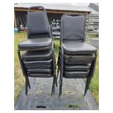 Pallet of 12 Black Metal Loft Brand Chairs AS IS