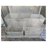 Lot of 5 plastic bins