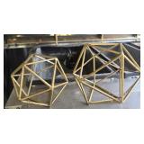 Lot of 2 gold colored decor