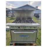 Bakers Pride commercial grade gas range AS IS